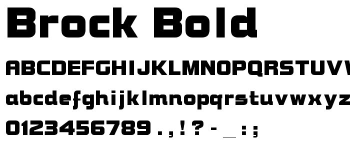 Brock Bold font